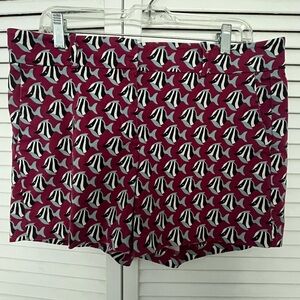 Ann Taylor factory magenta / purple fish shorts sz 10